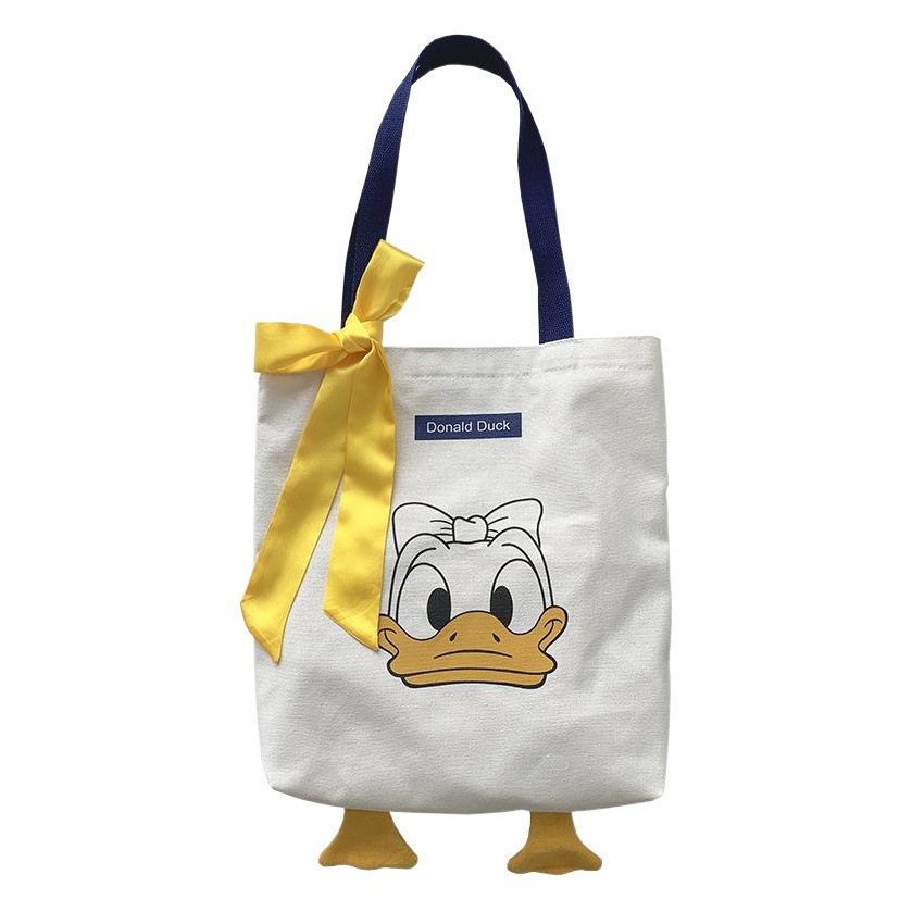 Bolsa para mujer 2020 nueva moda ins Pato y pato lindo estudiante de gran capacidad ulzzang Internet celebridad bolsa de hombro de lona