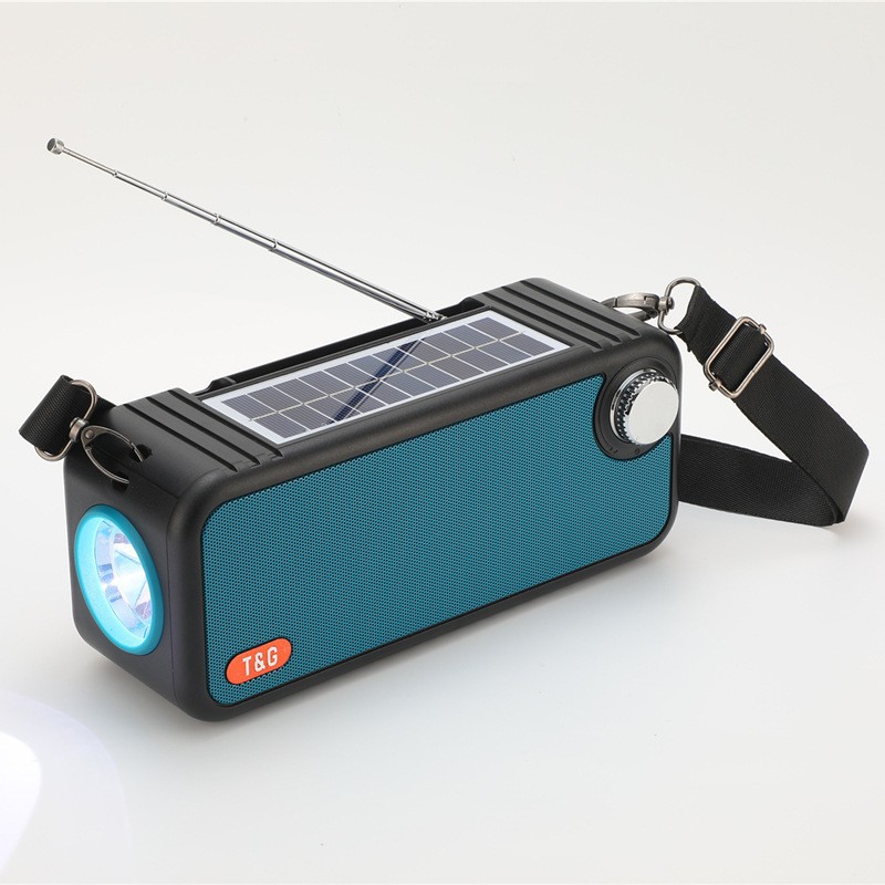 Transfronterizo TG637 altavoz Bluetooth portátil al aire libre doble tarjeta de linterna solar subwoofer