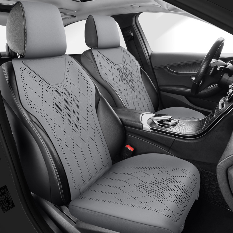 Four-Season Universal Car Seat Cover, Semi-Covered Suede, Breathable for Summer, 2025 New Model, Fully Enclosed Saddle Pad