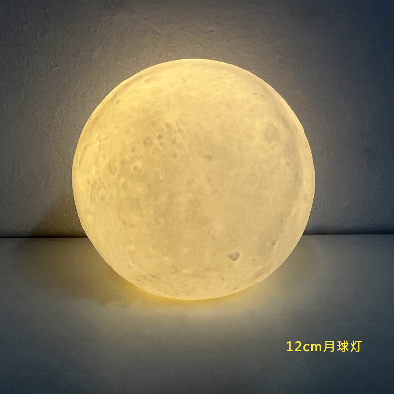 クリエイティブ手描き月球灯小夜灯led寝室ベッドヘッドランプネット赤月灯diy落書き星球灯卸売り|undefined