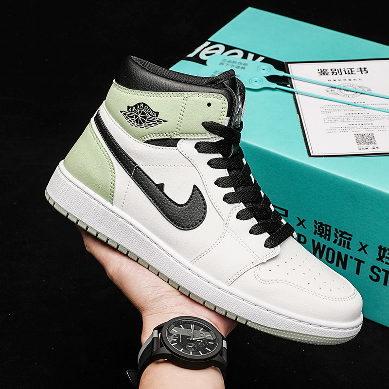 Zapatos de baloncesto de caña alta para hombre AJ Air Force One Pareja Zapatillas casuales Primavera y otoño Estudiantes de secundaria Zapatillas de moda juvenil