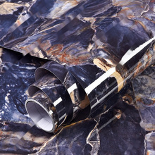 跨境 外贸自粘仿大理石纹翻新贴纸防水防油背景墙壁纸厨房pvc墙纸