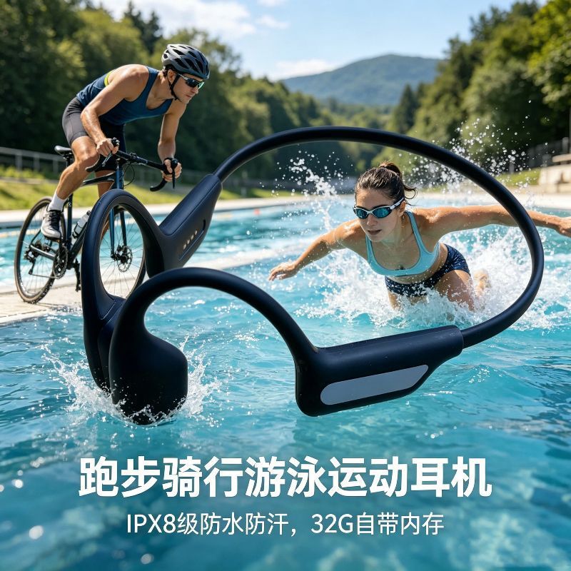 Cross-Border G07 Bone Conduction Bluetooth Headphones with 32g Memory, Long Battery Life, Sports Running and Swimming Headphones