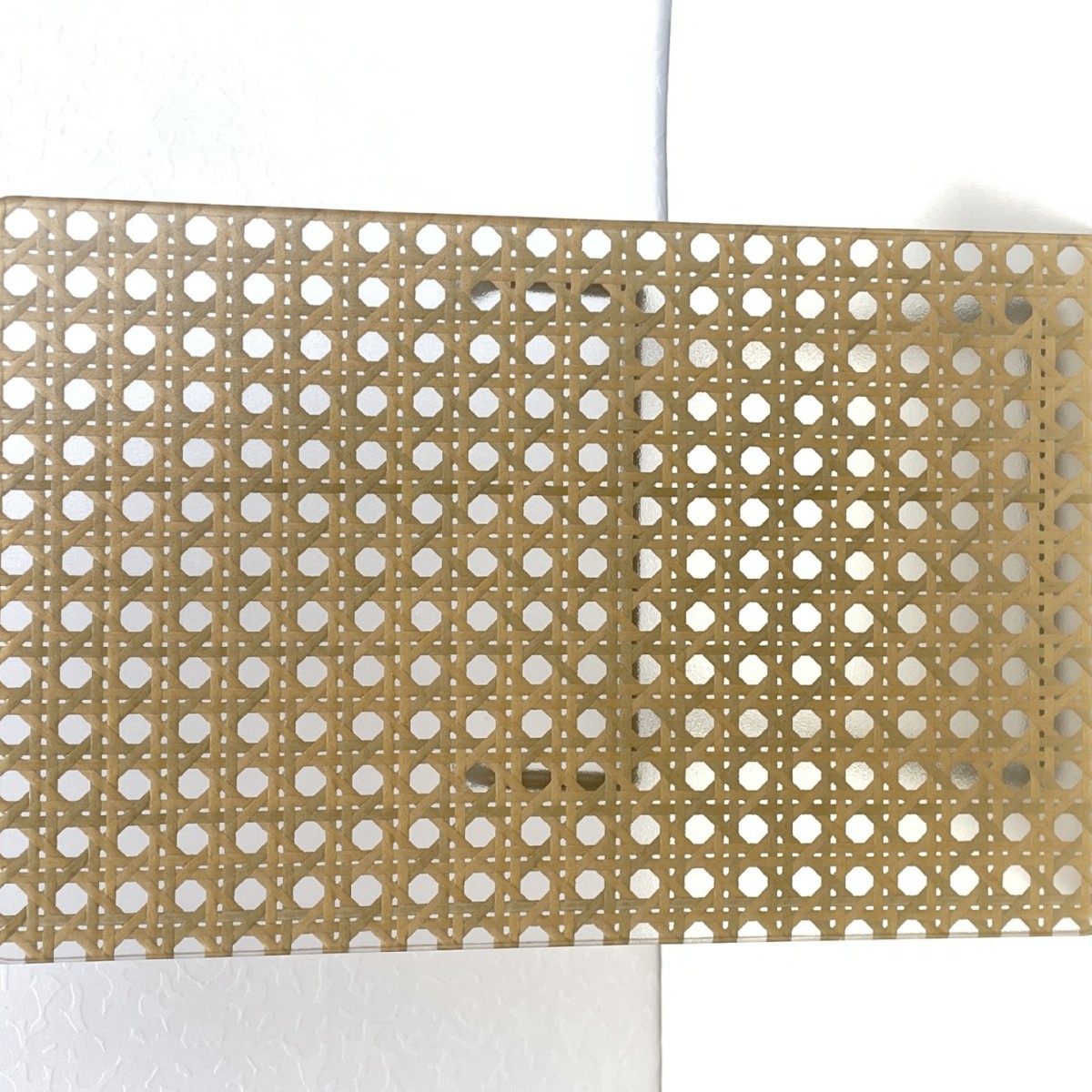 热卖阻燃仿潮有机树脂竹编板仿藤色藤编板装饰装修屏风隔断柜门用