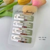 Silver 6CM rectangular clip (4 pcs/card)