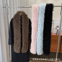 加工仿羊滩毛围巾女冬季加厚保暖长围巾多色可选秋冬纯色毛绒围脖
