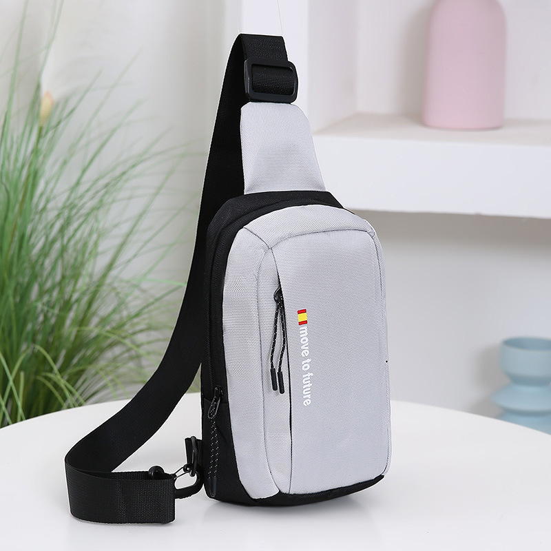 Nuevo tipo de bolso de pecho universal de estilo coreano letras de impresión de moda mochila deportiva casual universal mochila para hombres