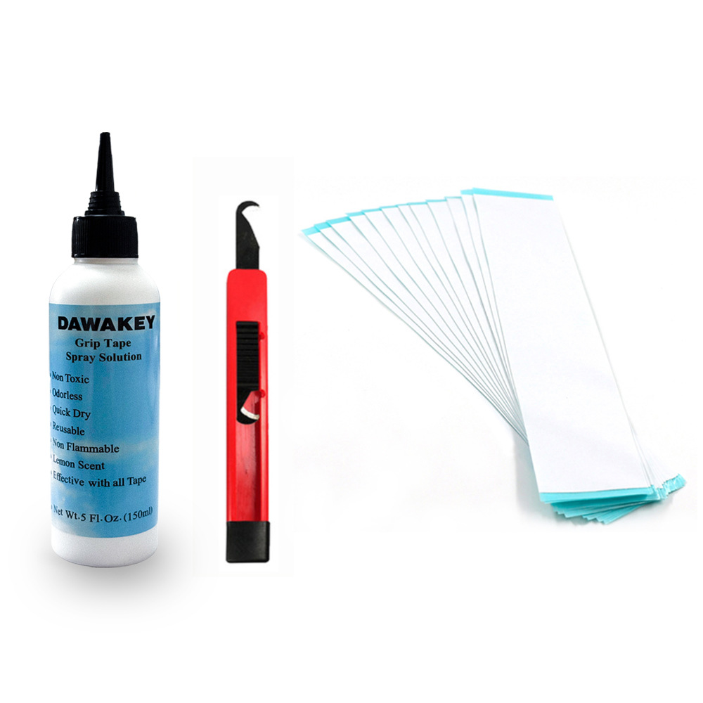 조합 양면 접착 테이프 + 후크 나이프 + 솔벤트