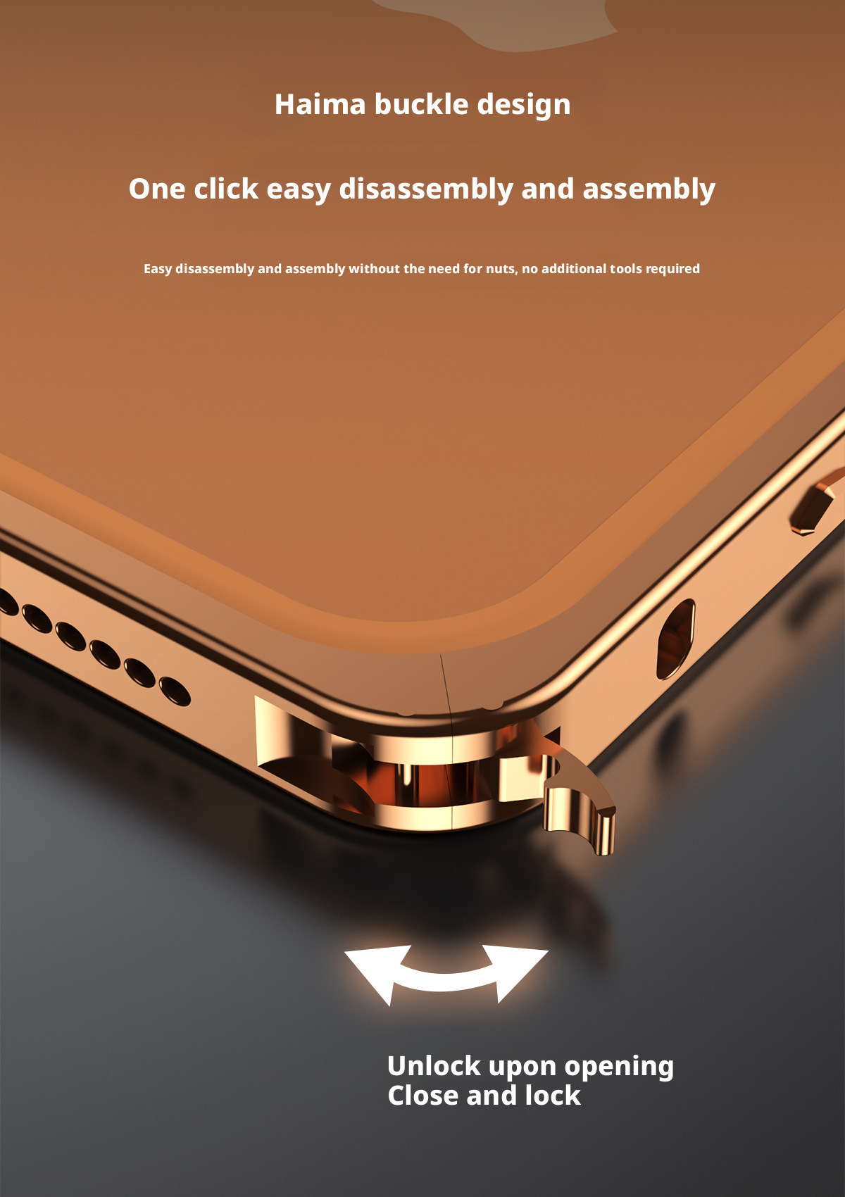 Ốp lưng iPhone viền kim loại tản nhiệt chống sốc dạng khung móc biển — Cam, Bạc, Đen, Xanh chi tiết 4