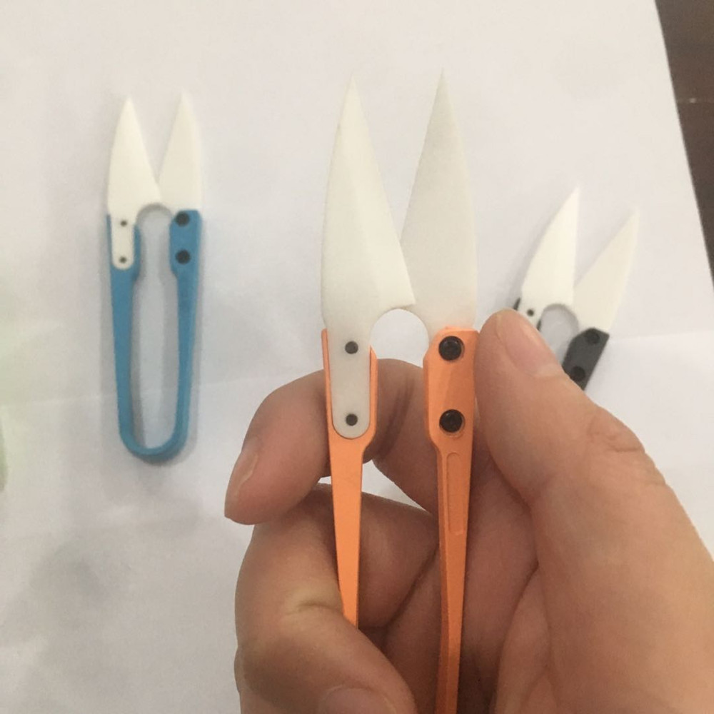 源头工厂各色氧化锆陶瓷鱼线剪刀纺织厂纱剪不生锈绝缘电子小剪刀