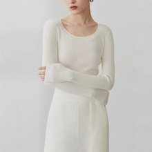 女装工厂2025新款MSBEAST升级加厚无缝一体100%针织打底羊毛女