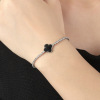 Shiny small crystal bracelet, design universal jewelry, European style, four-leaf clover