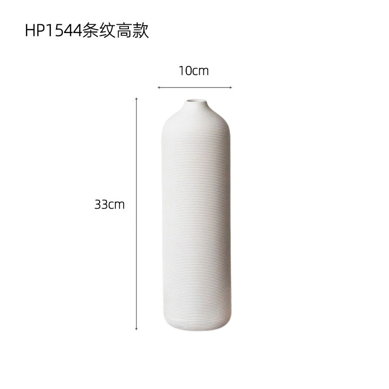 Wabiji estilo arte creativo jarrón de cerámica blanca sala de estar arreglo floral floral suave decoración al por mayor