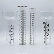 跨境环保新品手电筒高硼硅玻璃雨量器试管玻璃杯防刮耐磨量杯刻度