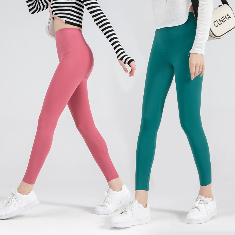 Primavera y verano nuevos pantalones de tiburón mejorados de cintura alta para mujer adelgazamiento de cintura de plástico pantalones de yoga pantalones de fitness deportivos ajustados elásticos altos