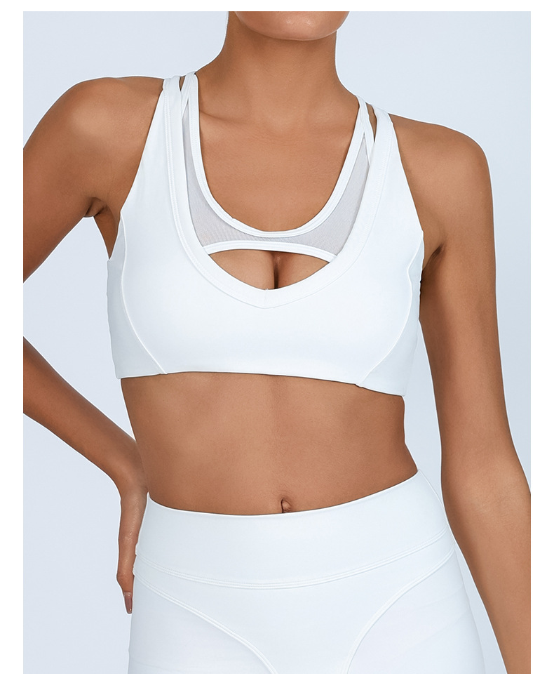 Comercio exterior, Europa y Estados Unidos, ropa interior deportiva de yoga de dos piezas, I-shape, acondicionamiento físico antichoque, sujetadores deportivos de carrera.