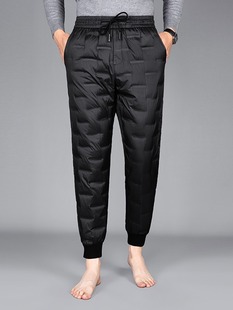 Men's Down Pants 2023 Winter New Warm Inner Wear Thickened Casual Fashion Loose Outer Wear Pants