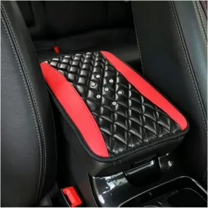 Cross-border car armrest box cover, spliced diamond pattern, universal for all seasons, breathable and non-slip center console mat, car accessories wholesale