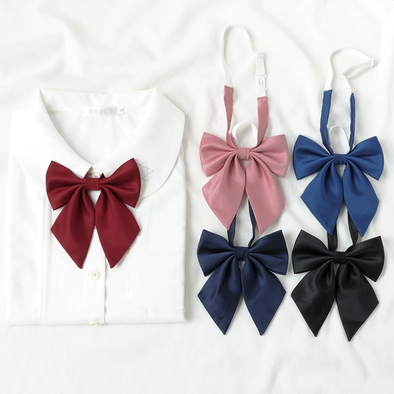 Burgundy Japanese bow tie with bow, uniform for elementary school students