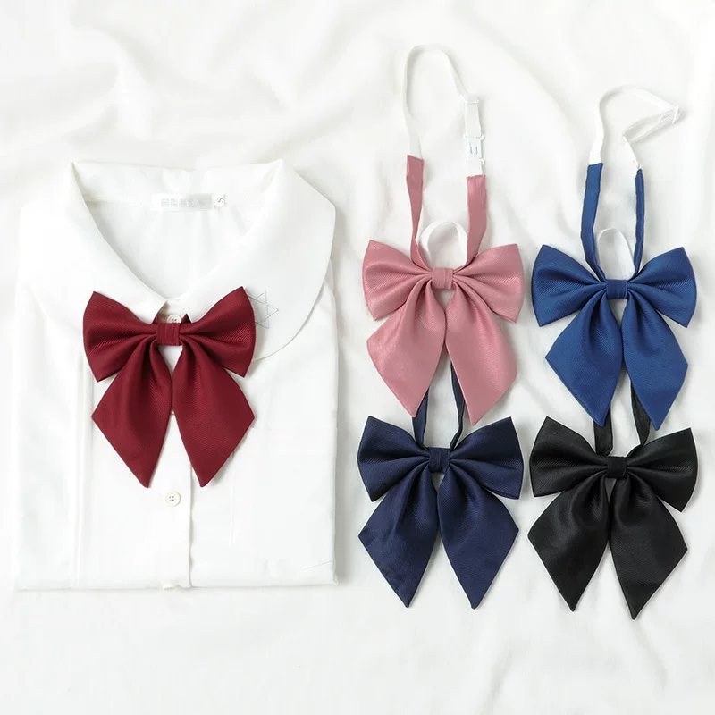 Burgundy Japanese bow tie with bow, uniform for elementary school students