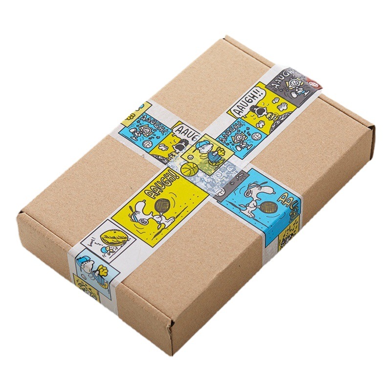 Pegatinas decorativas de dibujos animados para sellar cajas, cinta adhesiva de dibujos animados de Snoopy, popular en Instagram, entrega urgente, cinta adhesiva de dibujos animados no seca de 4,5x100m.