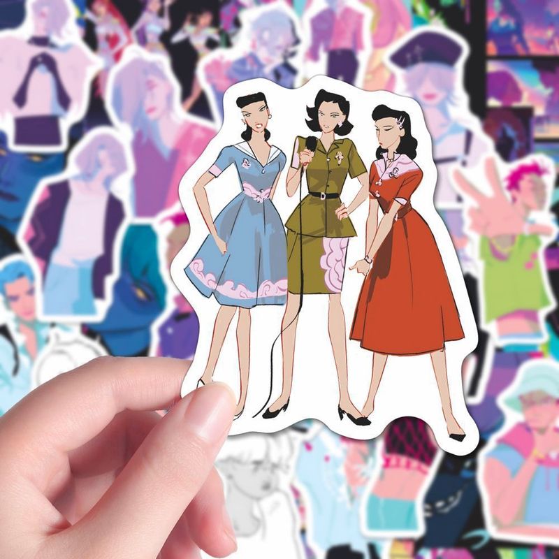 172张kpop猎魔女团二次元偶像歌手奇幻周边创意贴纸装饰笔记本diy|undefined