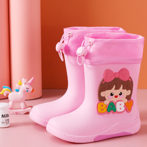 [Factory direct sales] Children's rain boots, medium and large children's boys and girls cartoon non-slip rain boots, primary school students' waterproof rubber shoes