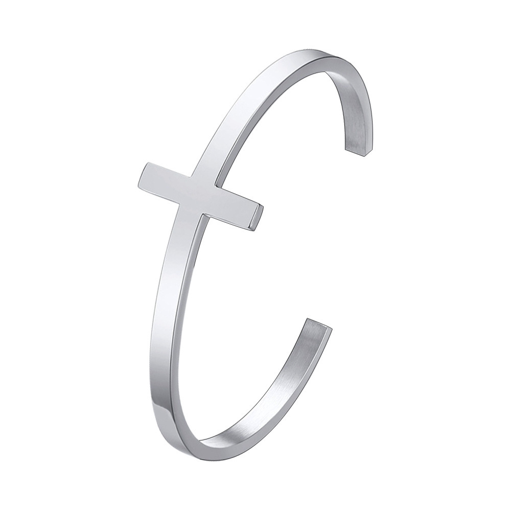 15g Weight Bangle Classification 304 Stainless Steel Chain Material 1 Piece Quantity Holiday, Daily Occasion 304 Stainless Steel Material Geometric Pattern Women's Gender Simple Style Style Simple Style Geometric 304 Stainless Steel Bangle In Bulk 5