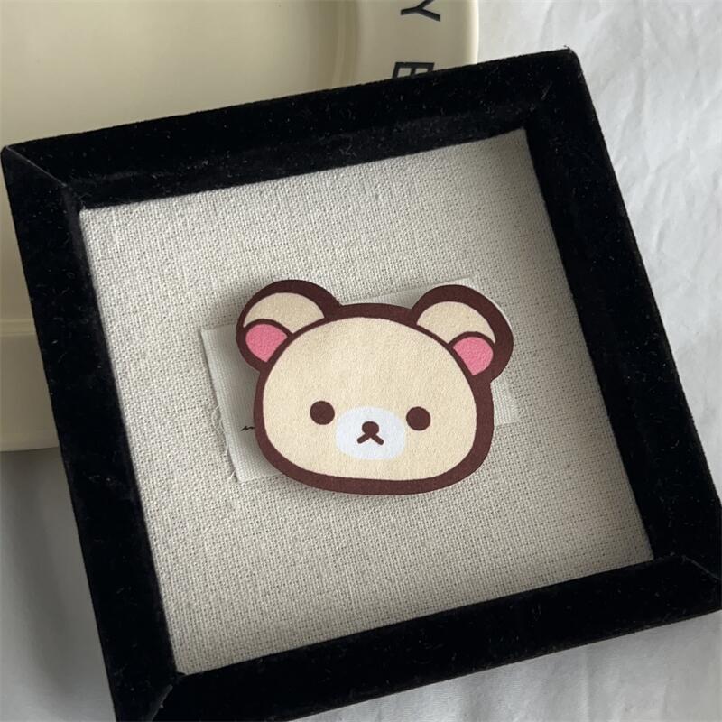 Adorable oso fácil oso sin marcas pestañas adornamiento para el cabello de la niña corazón frente lateral de cabello roto acabado artefacto joyas de cabeza