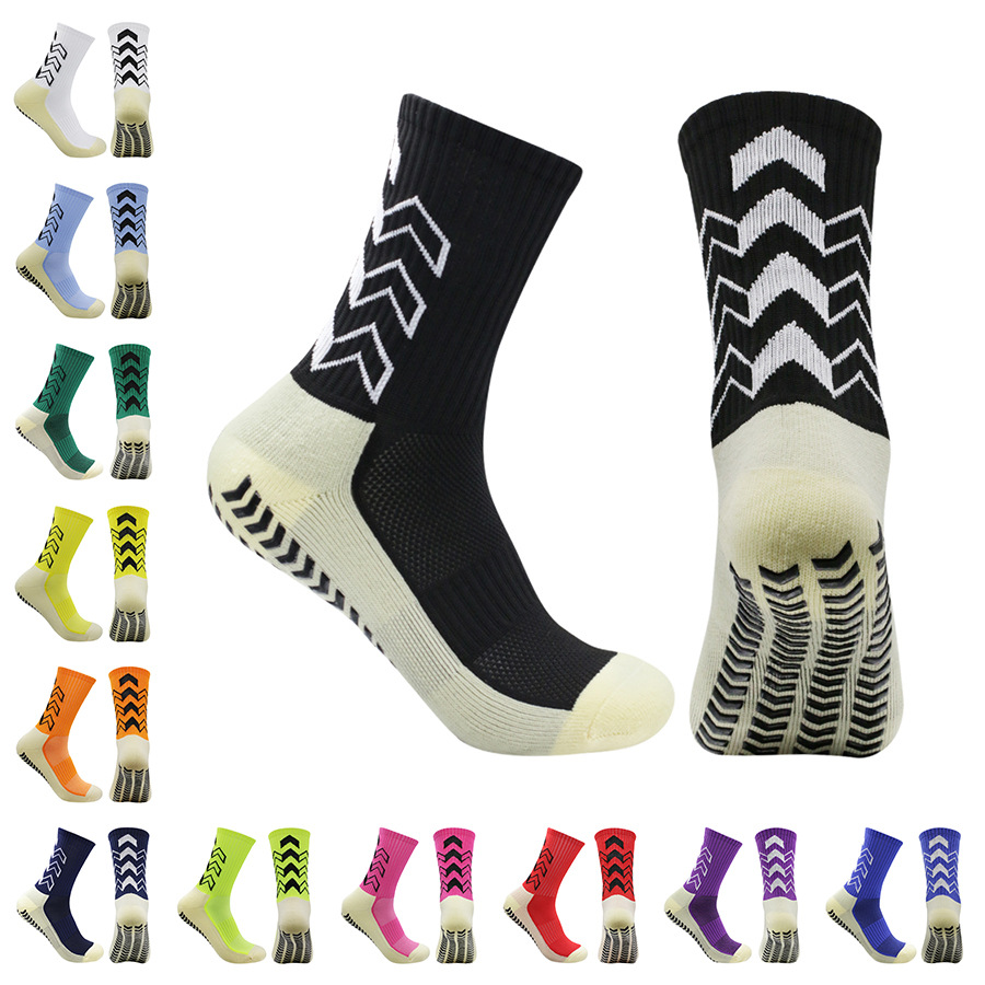 Cross-border best-selling mid-calf football socks, sports socks for adults, non-slip, wear-resistant, suitable for running, basketball, and cycling