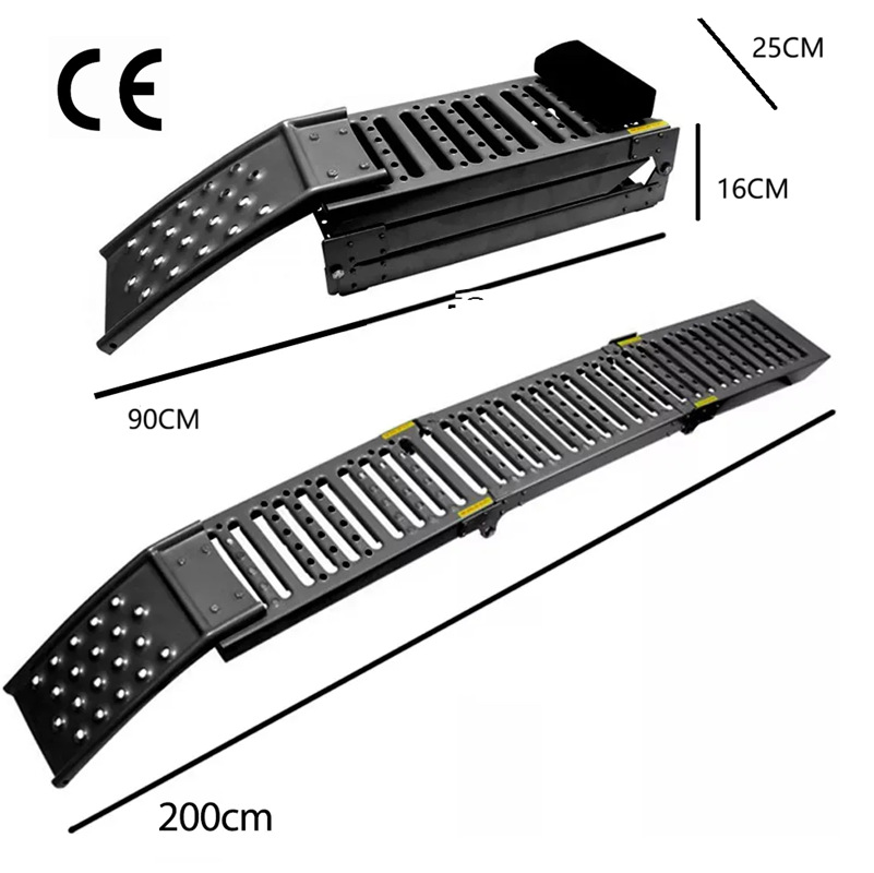工厂直销折叠摩托车ATV上坡板便携式三折桥板FOLDABLE STEEL RAMP