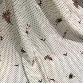 条纹珠管晶片绣花面料连衣裙长裙裤子品牌服装绣花布料工厂批发