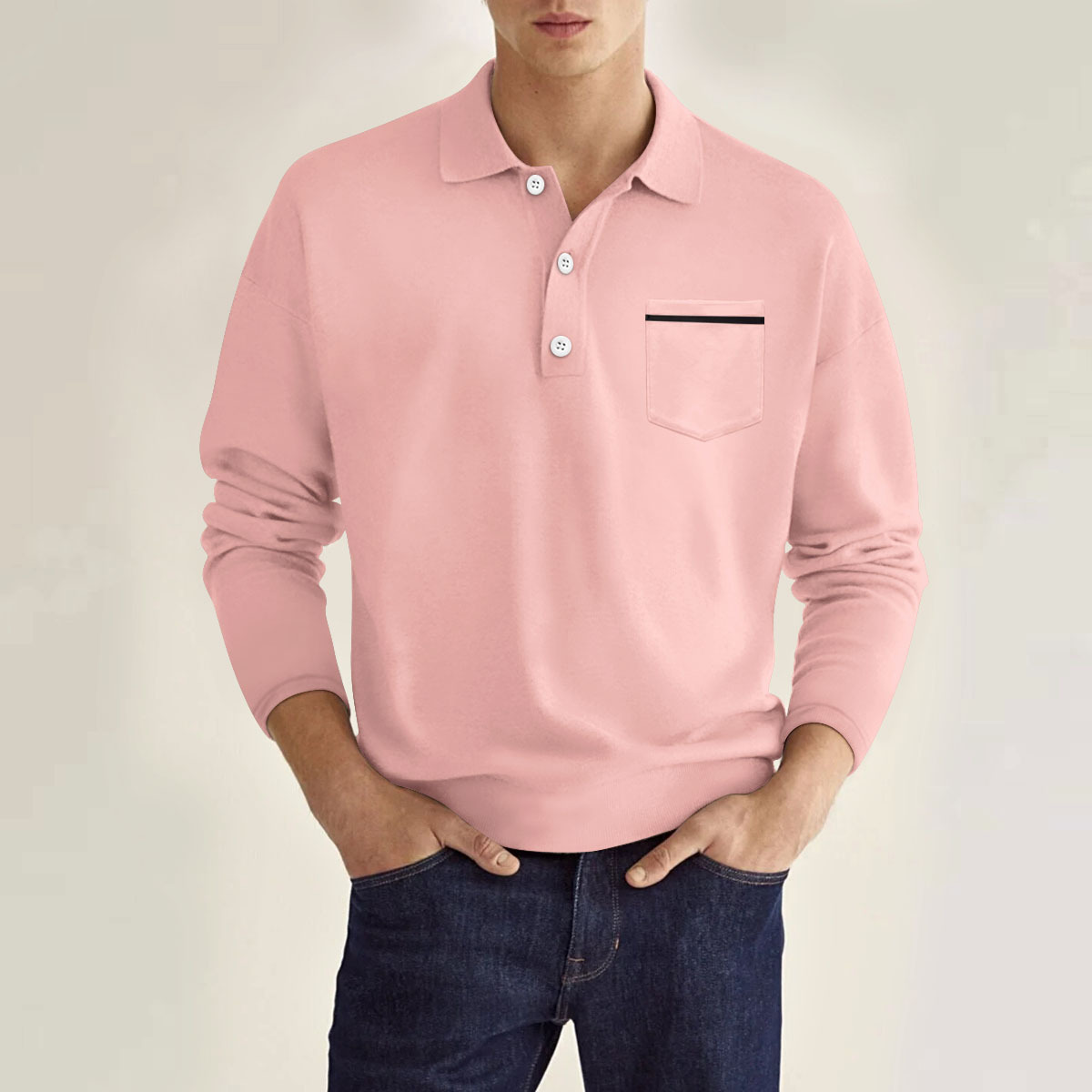 Men's Solid Color Polo Shirt Men's Clothing display picture 3