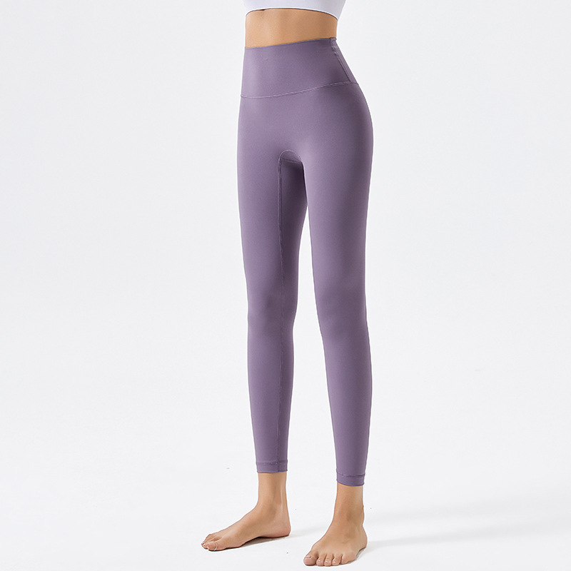 Nuevo cross-border fitness nube sensación ultra suave caderas de cintura alta mujer elástica desnuda sensación deportiva de correr ropa de yoga pantalones al por mayor