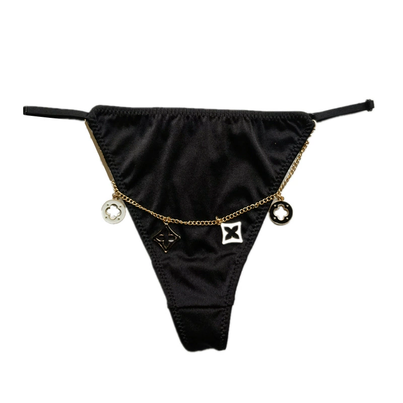 Фитнес-спорт thong бренда Tide, женское интересное нижнее белье из хлопка, без следов, буквенная цепь из железа