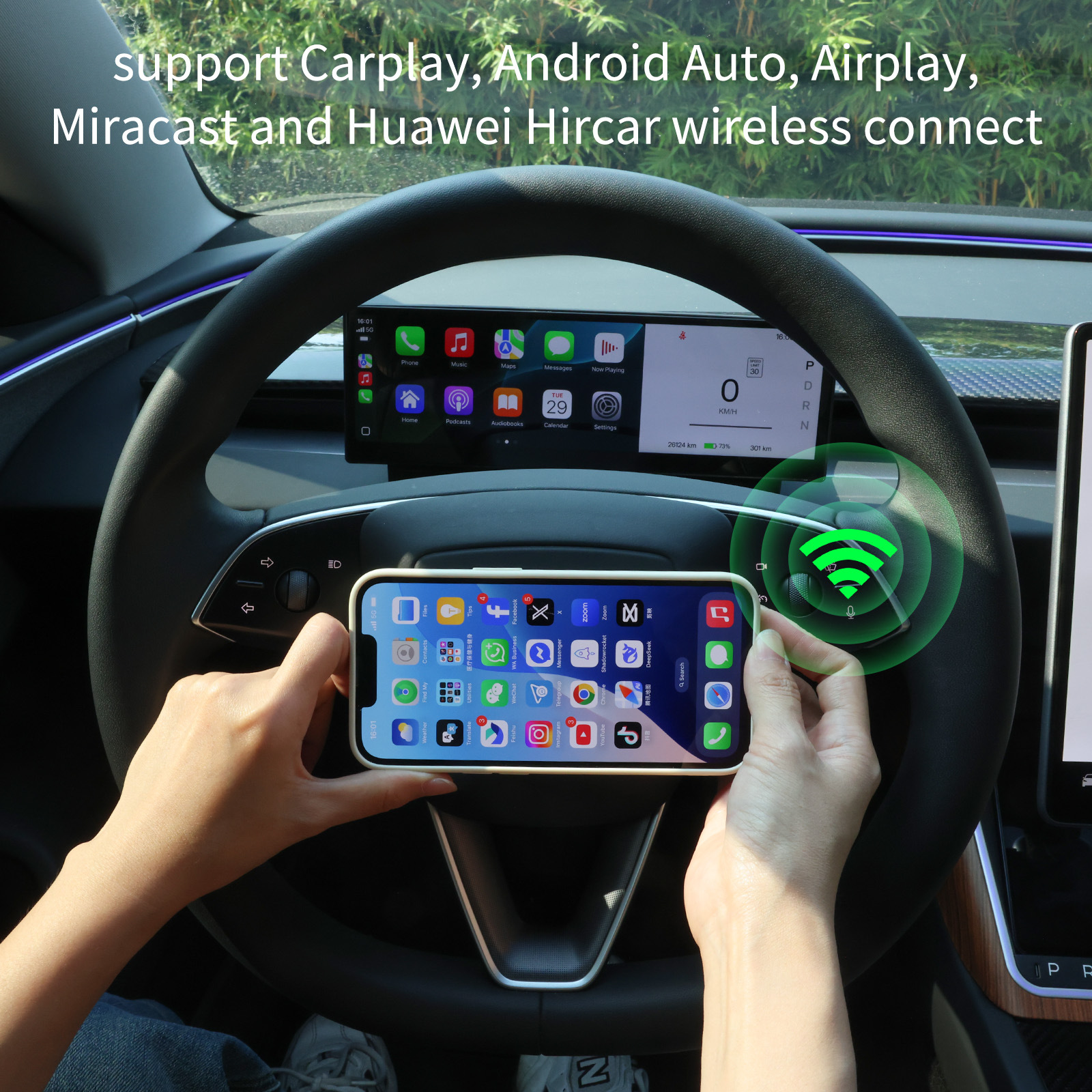 Suitable for Tesla Model 3/Y Car Display Screen 10.88, Does Not Block the Air Outlet, Supports Carplay, in Stock