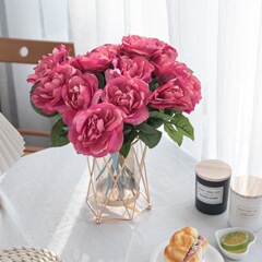 Green Plant Cross-Border Single Stem Rose Manufacturer Wholesale Artificial Flower Wedding Decorations Fake Flowers INS Style GF99423