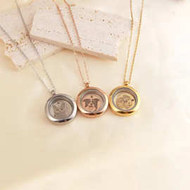 猫狗图片宠物毛发骨灰盒项链去世猫咪狗刻字照片纪念吊坠精致礼物