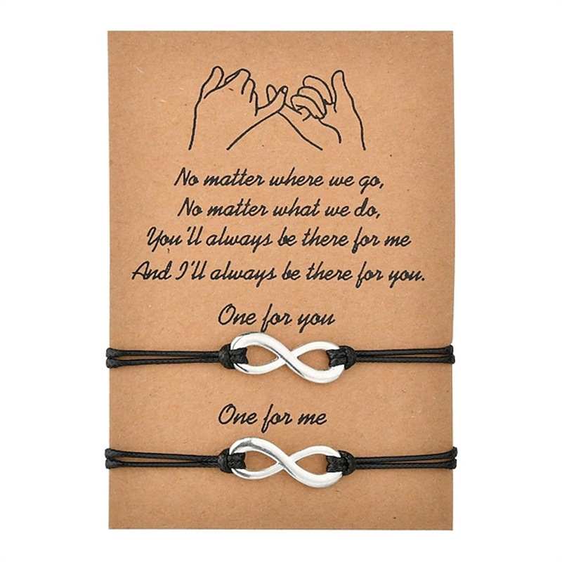 2 Pieces Pinkie Promise Distance Bracelet, Friendship Pairing Bracelet Gifts for Best Friends