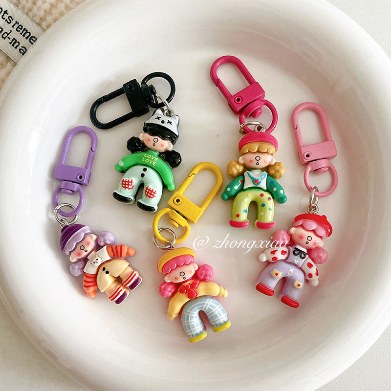 Cartoon Colorful Girl Series Cream Glue DIY Mobile Phone Case Live Broadcast Refrigerator Magnet Puppet Girl Keychain DIY Cartoon Colorful Girl Series Cream Glue DIY Mobile Phone Case Live Broadcast Refrigerator Magnet Puppet Girl Keychain DIY