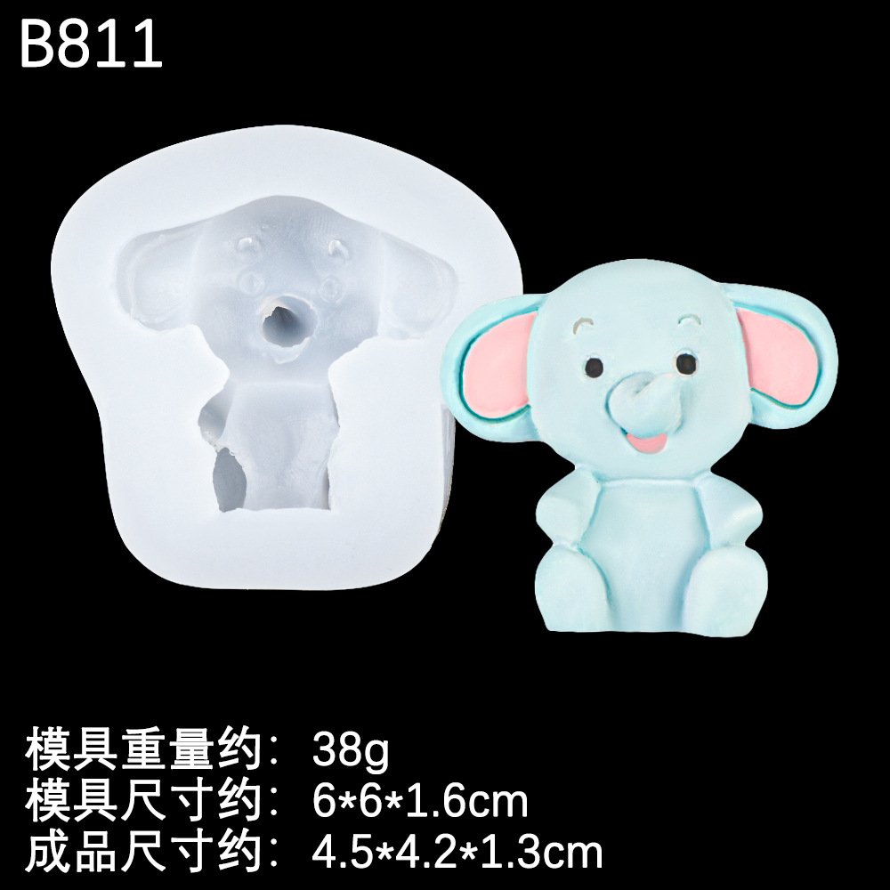 Cute Animal Theme Jirafa Fox Molde de silicona Diy Lion Chocolate Cake Adornos Molde de silicona