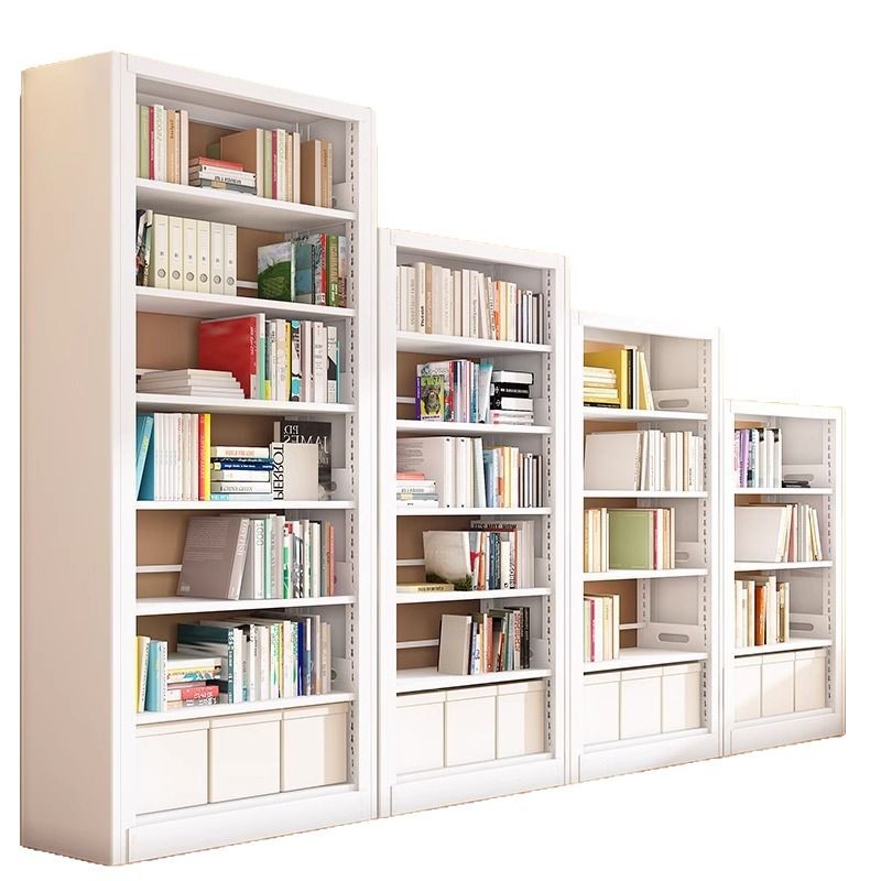 Gabinete de biblioteca estantería dormitorio contra la pared Gabinete de exhibición para niños de lectura de libros de dibujo gabinete de almacenamiento estantería de acero doméstico