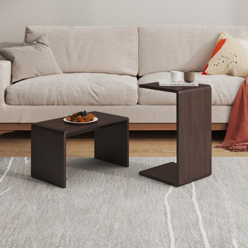 Wholesale Solid Wood Sofa Side Table, Living Room Movable Coffee Table, Minimalist Bay Window Small Table, Bedroom Bedside Table, Bed Vω