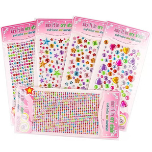 Cross Border Children's Sticker suit Gemstone Crystal Acrylic Diamond Sticker Decorative Creative Kindergarten Award Sticker