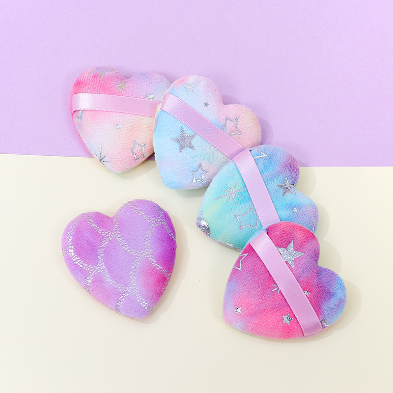 Fábrica personalizada amor en forma de corazón soplo de flocado corto no come polvo brillante cristal largo flocado diseño puede imprimir logotipo al por mayor