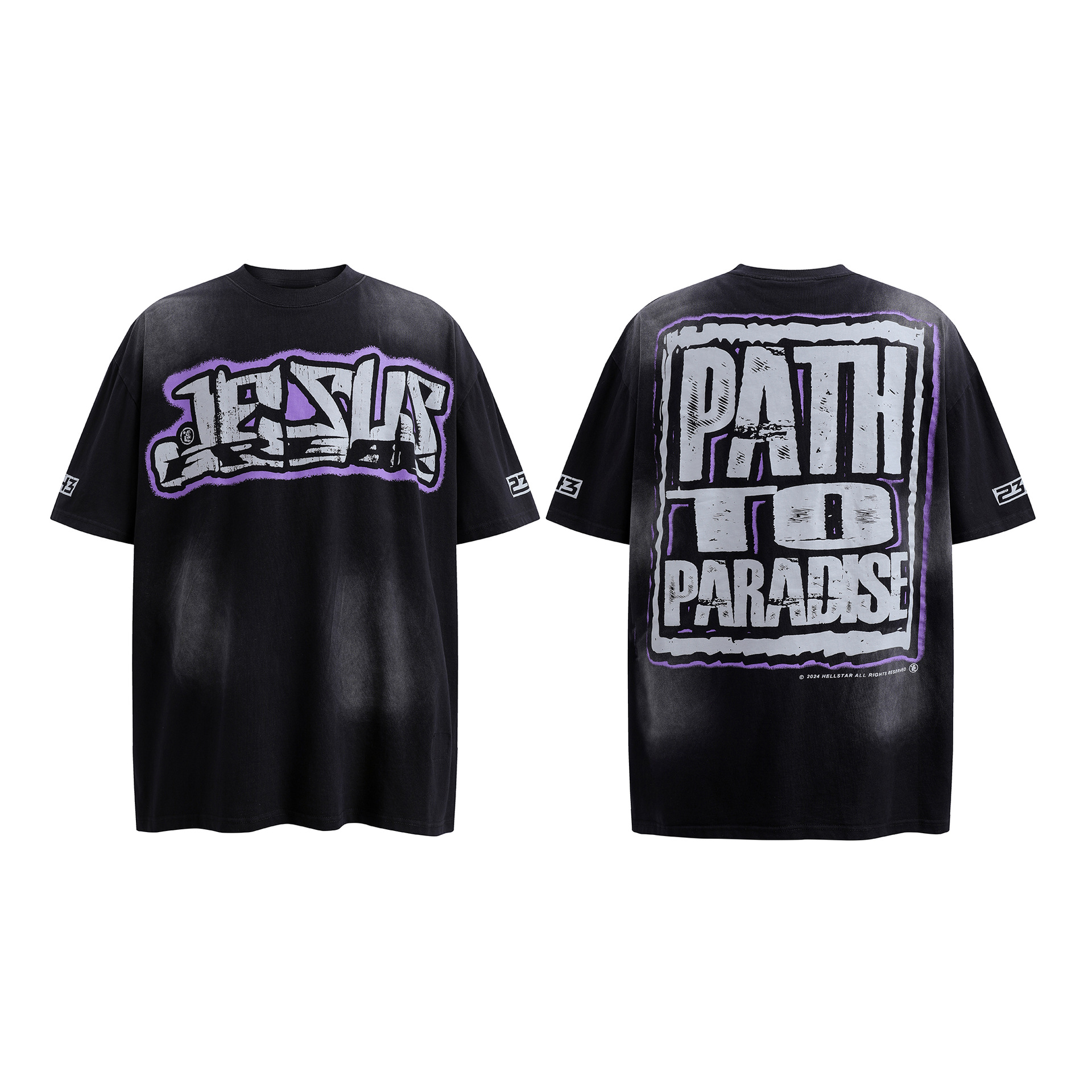 2023 verano nuevo estilo marca de moda europea y americana para hombres y mujeres con el mismo estilo suéter suelto camiseta de manga corta adolescente casual tee