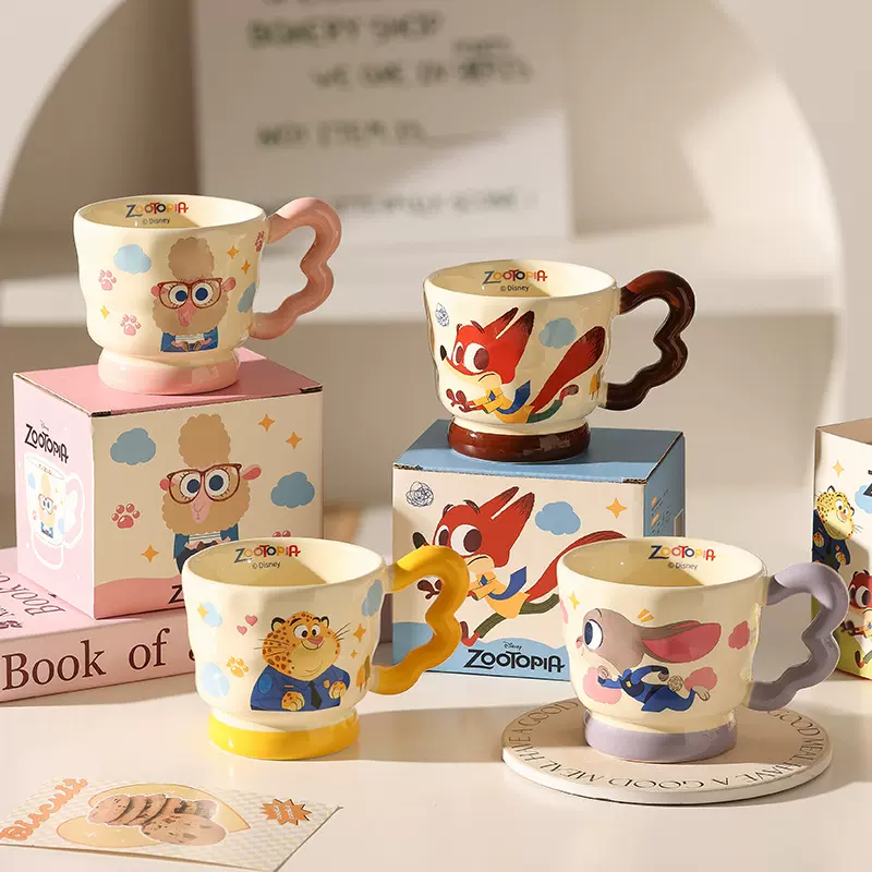 疯狂动物城水杯女朱迪尼克情侣马克杯陶瓷杯子家用喝水圣诞礼物