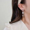 Earrings from pearl, flowered, bright catchy style, 2024 years