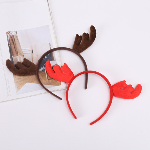 Christmas reindeer antler headband hair clip for women, deer forest system birthday party hair accessory decoration headband