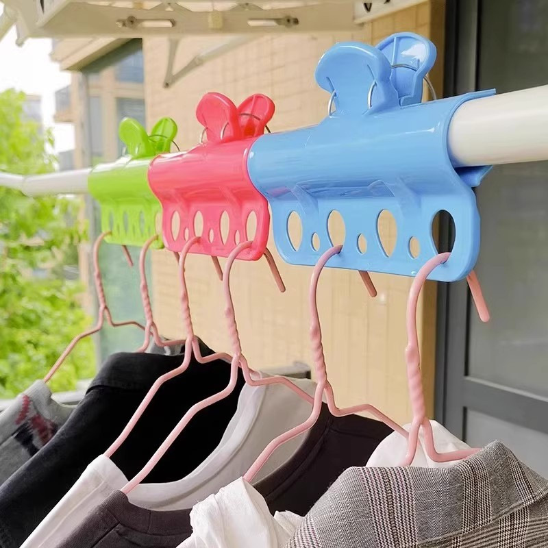 Large Clothes Drying Rod Clip for Balcony Clothes Rack, Plastic Clothes Clip